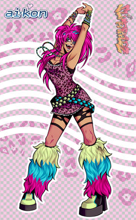 Art contest entry for Winnipeg's local anime/manga/nerd convention, Ai-Kon! Her name is Aiko. The theme was Y2K, so I decided to go in the direction of a scene girl/gyaru combo.