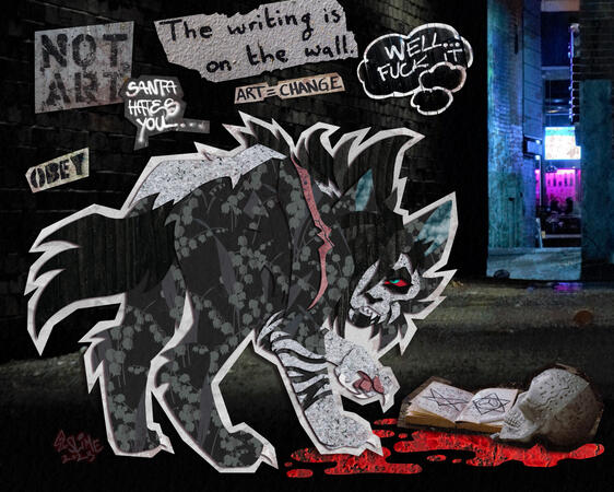 I love papercraft immensely, however it is incredibly time consuming to individually cut out pieces one by one using an xacto knife. I wanted to give replicating the style digitally a try using my warrior cats OC, named GhostFace.