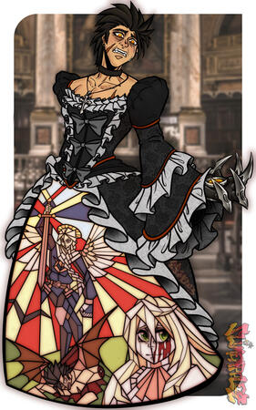 My piece for the 2023 summer Elsword collABs, titled Hidden Church! I once again drew Raven, this time in a rococo inspired dress. You can view the video this piece is featured in here: https://youtu.be/PqL9xtEVTbo?si=z0grQU1yp06i7G3s